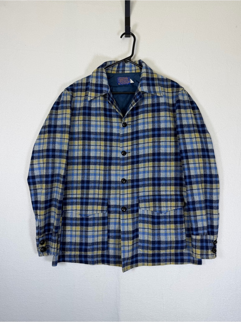 Vintage Pendleton Shirt Jacket Men Medium Wool Flannel Shacket 70s 60s USA Made